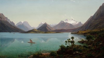 Lake Wakatipu mit Mount Earnslaw, Südinsel, Neuseeland von Eugene von Guérard